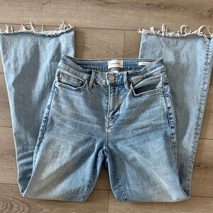 Frame Denim Light Wash High-Rise Flare Jeans